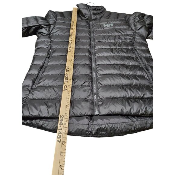 HH Puffer Jacket Mens Medium Black Verglasn Down Coat Outdoors Casual - Picture 3 of 7